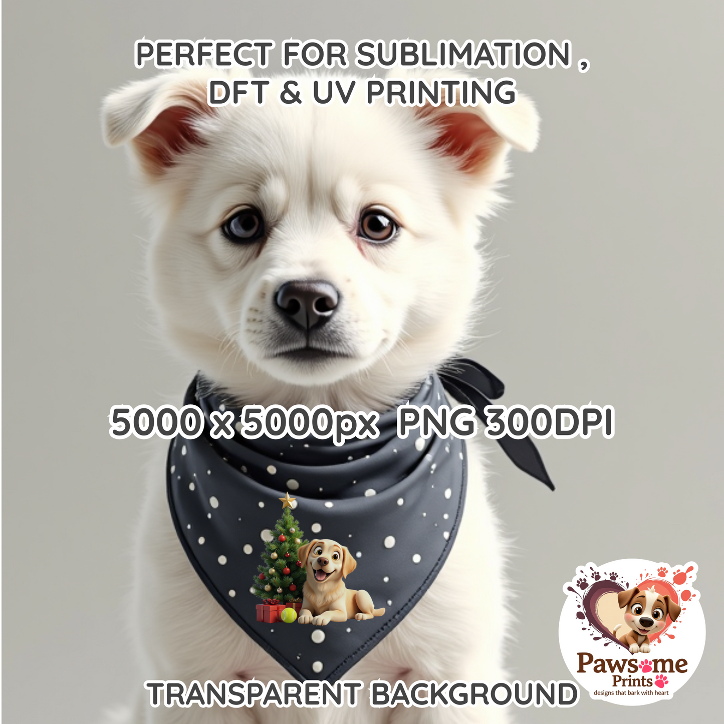 Deck the Halls with Barks & Holly| 26 x Christmas Dogs PNG Bundle | 5000px | 300DPI | Commercial Use
