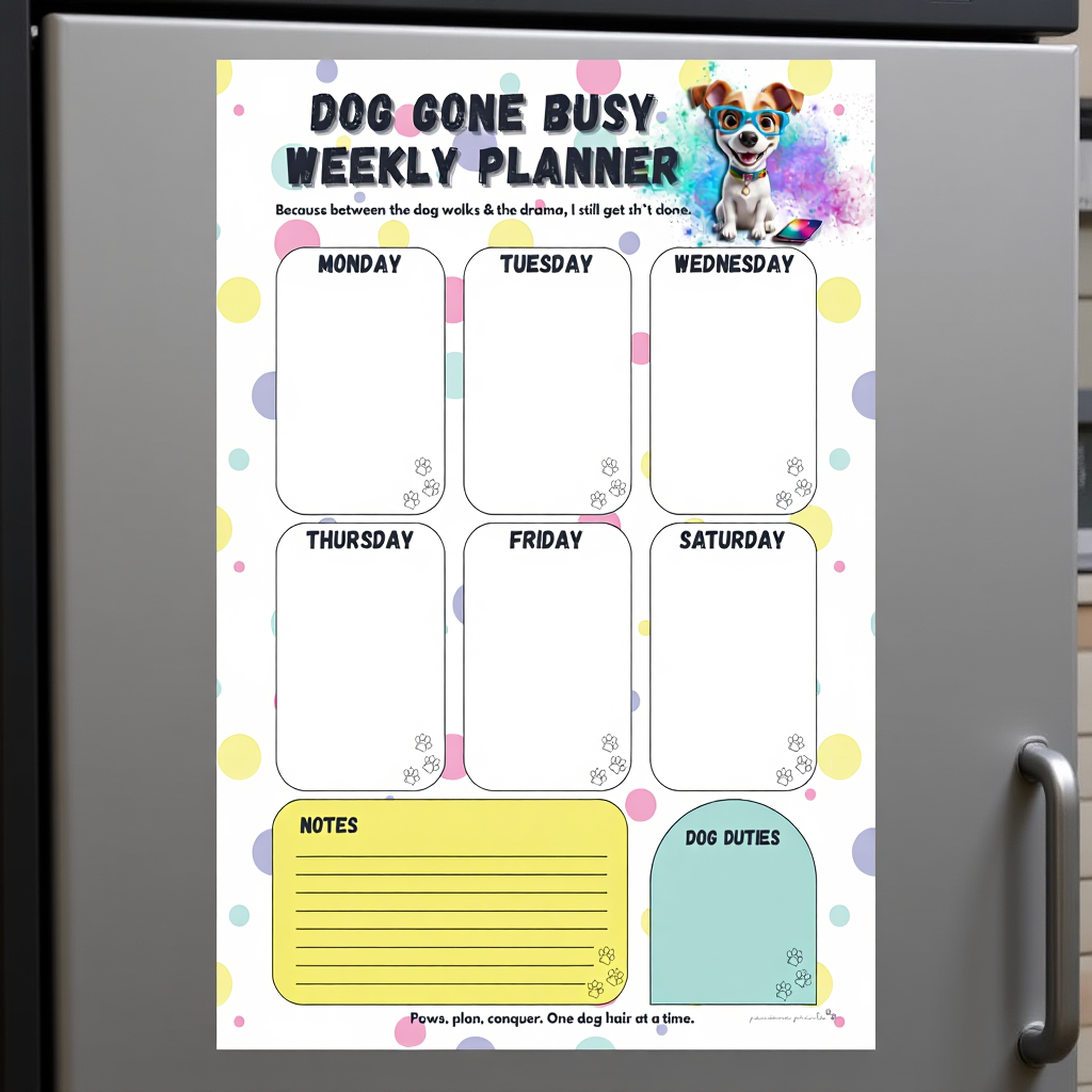 🐾 Dog Gone Busy Printable Bundle