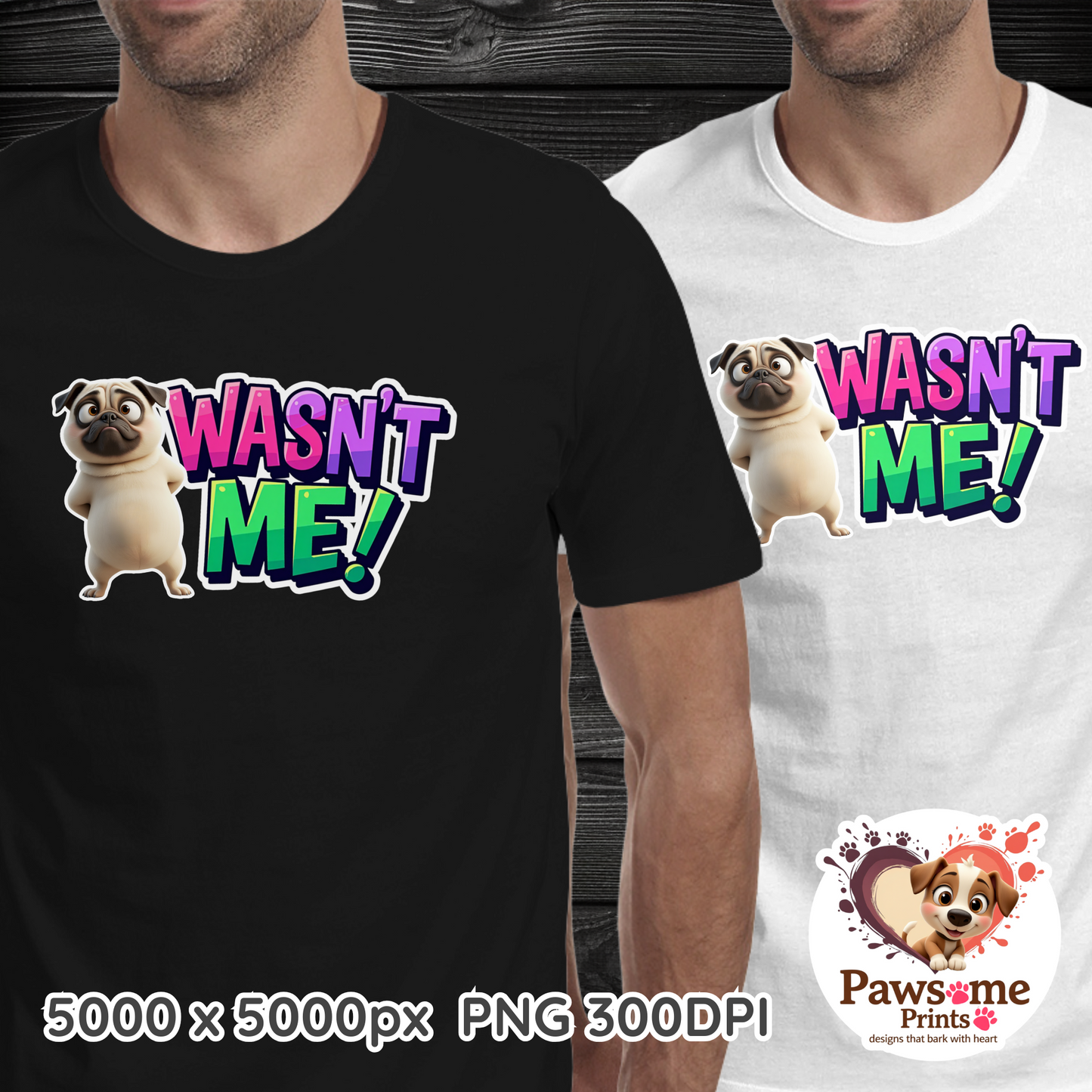 Pug Life Collection – Funny Pug Digital Designs (PNG)
