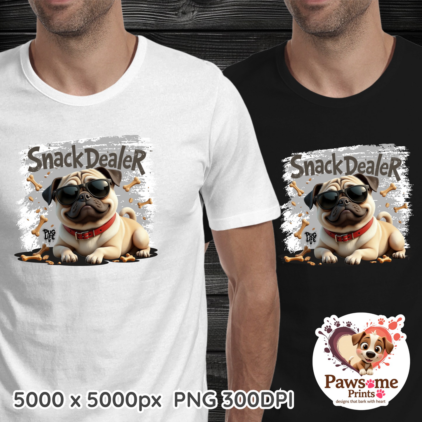Pug Life Collection – Funny Pug Digital Designs (PNG)