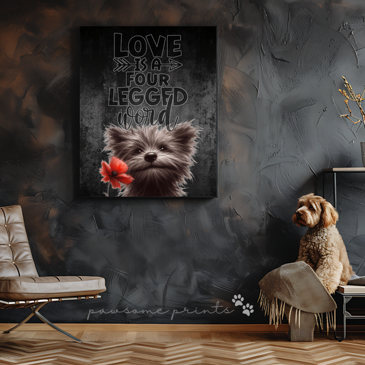 Love is a four legged word - PNG Wall Art