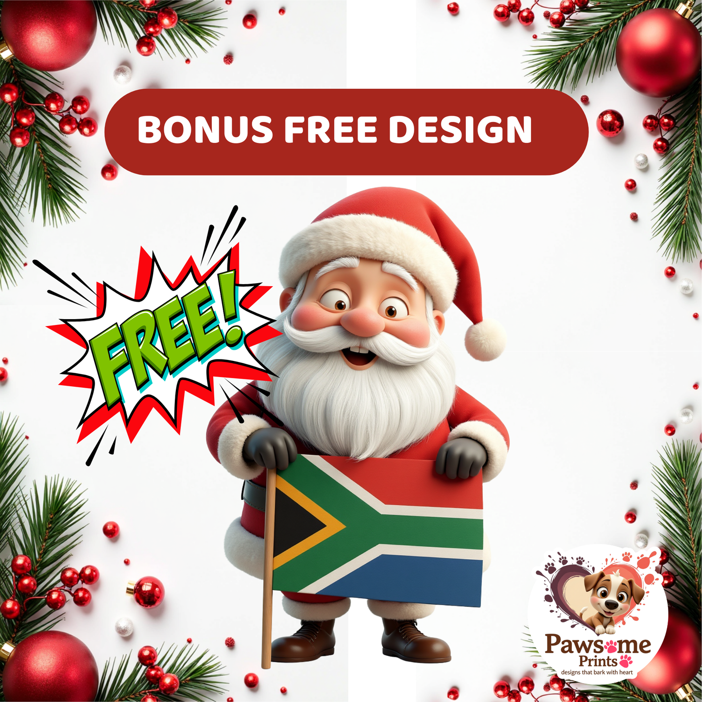 South African Santa Squad 🎅🇿🇦 – 6 Digital Designs + Bonus Freebie