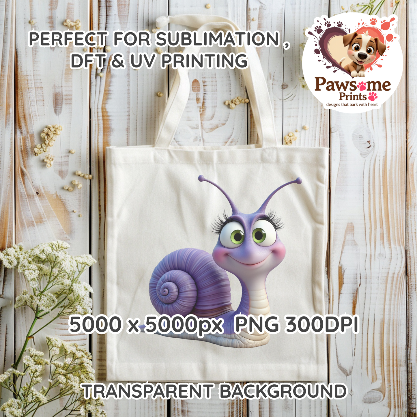 The Dilly Dally Snail Club 20 Rainbow Snail PNG Designs – Commercial Use