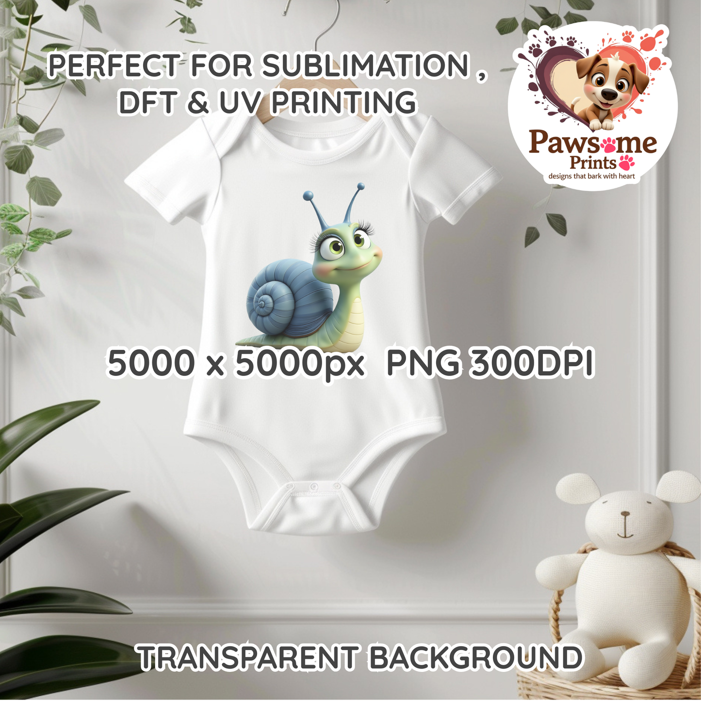 The Dilly Dally Snail Club 20 Rainbow Snail PNG Designs – Commercial Use